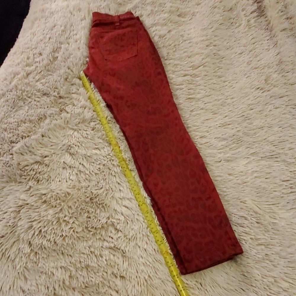 Red leopard Current Elliott stiletto skinny jeans - Picture 8 of 8